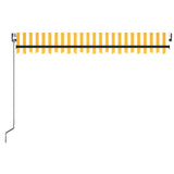 Auvent rétractable automatique 400x350 cm Jaune et blanc