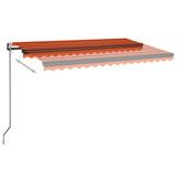 Auvent rétractable automatique 400x350 cm Orange et marron