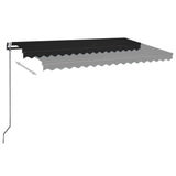 Auvent automatique capteur de vent et LED 400x350 cm Anthracite