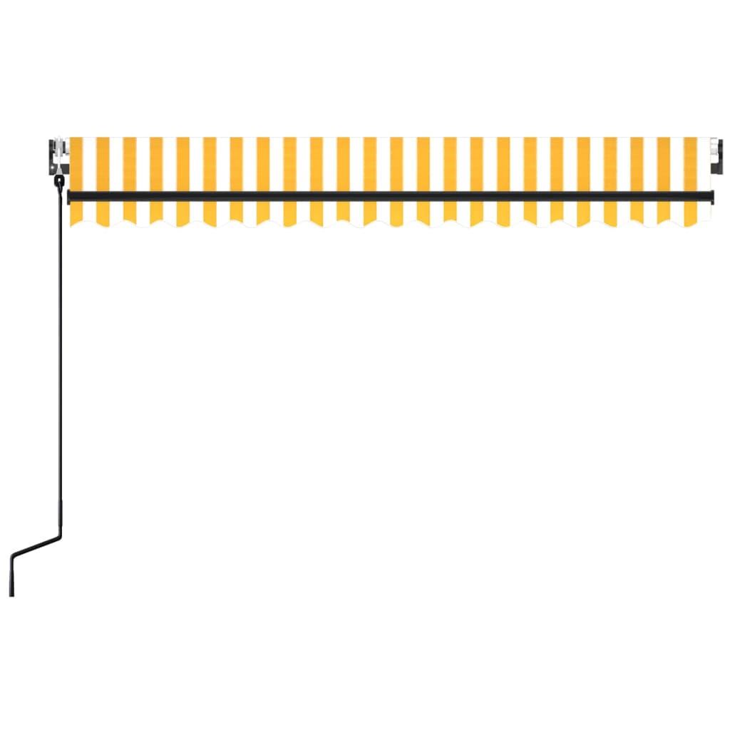 Auvent rétractable automatique 450x350 cm Jaune et blanc