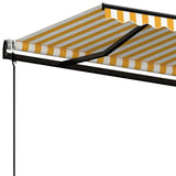 Auvent rétractable automatique 450x350 cm Jaune et blanc