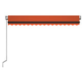 Auvent rétractable automatique 450x350 cm Orange et marron