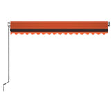 Auvent automatique capteur de vent LED 450x350 cm Orange marron