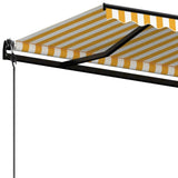 Automatic retractable awning 500x350 cm Yellow and white