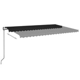 Automatic awning with wind sensor and LED 500x350 cm Anthracite