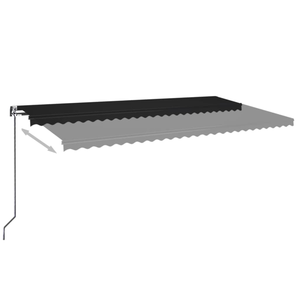 Auvent rétractable automatique 600x350 cm Anthracite