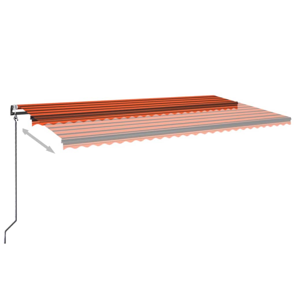 Automatic retractable awning 600x350 cm Orange and brown