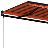 Automatic retractable awning 600x350 cm Orange and brown