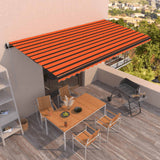 Automatic retractable awning 600x350 cm Orange and brown