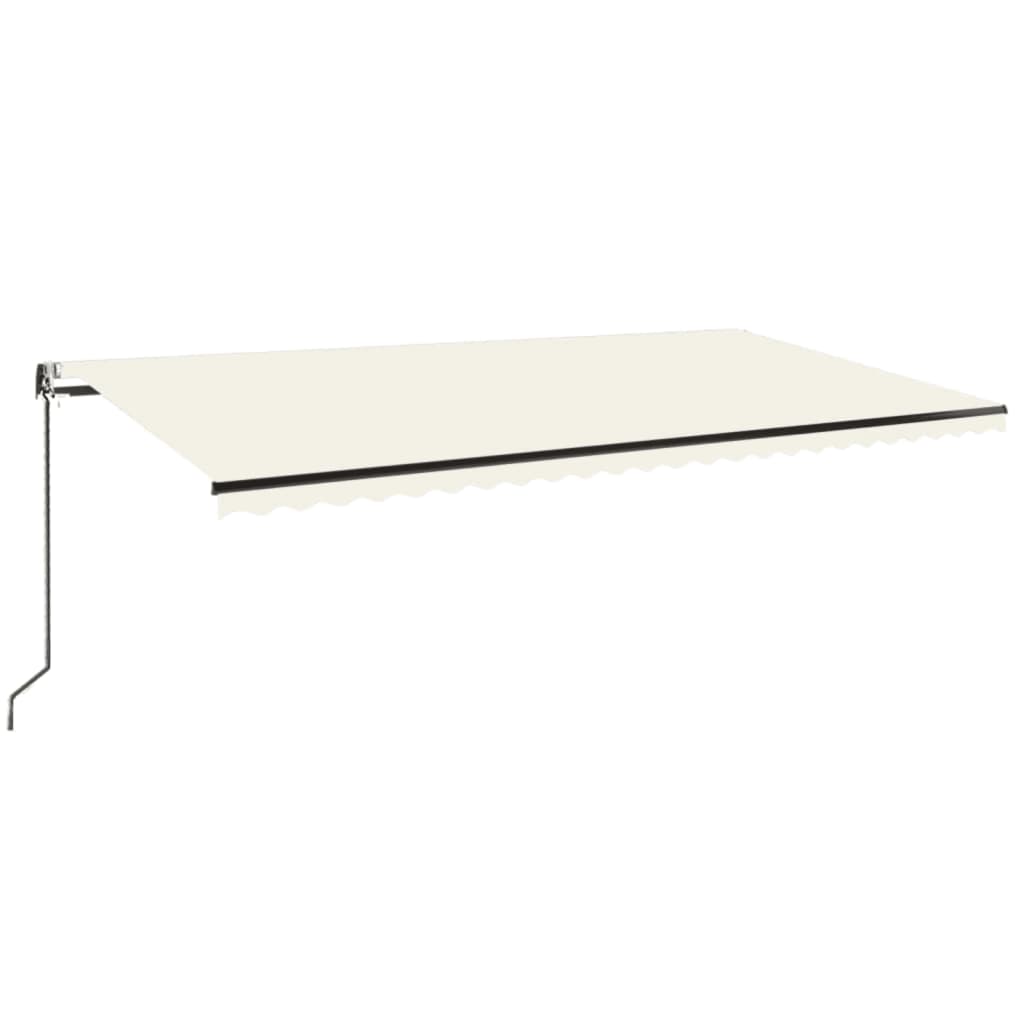 Auvent automatique avec capteur de vent et LED 600x350 cm Crème