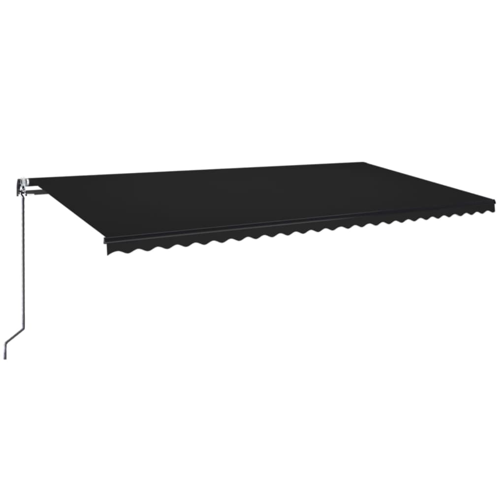 Auvent automatique capteur de vent et LED 600x350 cm Anthracite