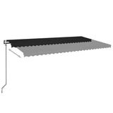 Auvent automatique capteur de vent et LED 600x350 cm Anthracite