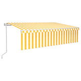 Automatic awning wind sensor LED 6x3 m Yellow and white