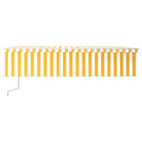 Automatic awning wind sensor LED 6x3 m Yellow and white