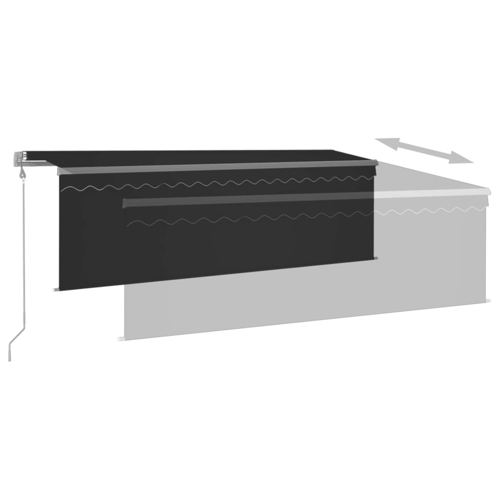 Auvent automatique rétractable avec store 4x3 m Anthracite