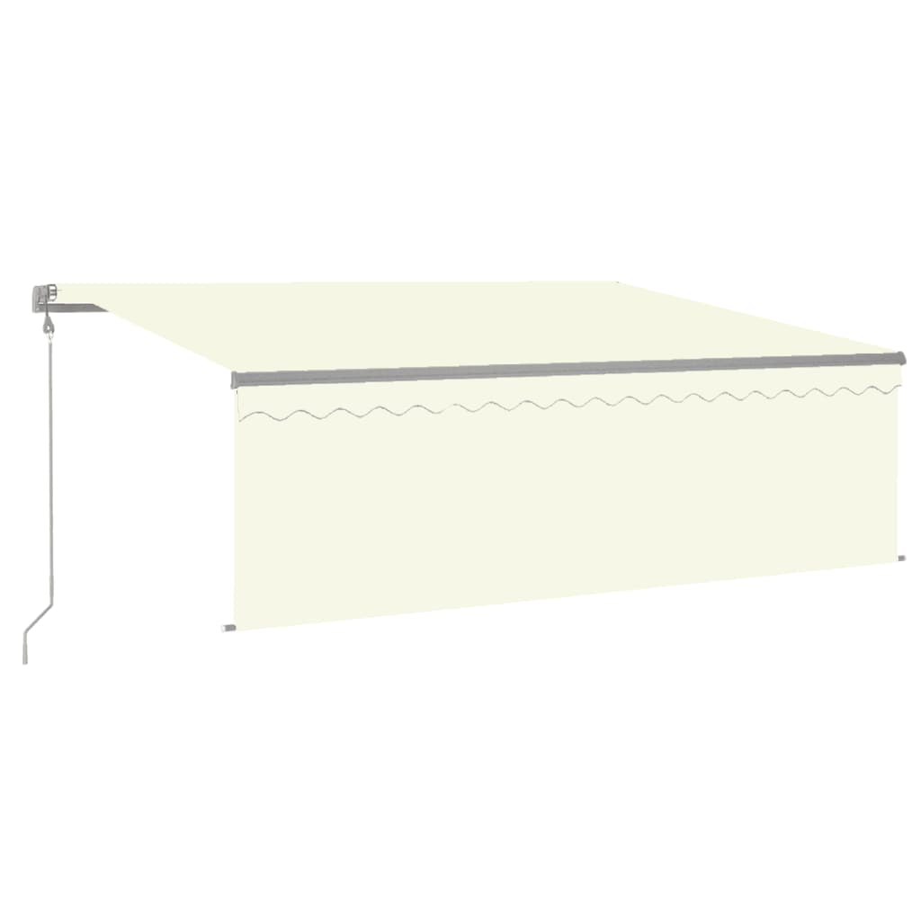 Auvent automatique rétractable avec store 4,5x3 m Crème