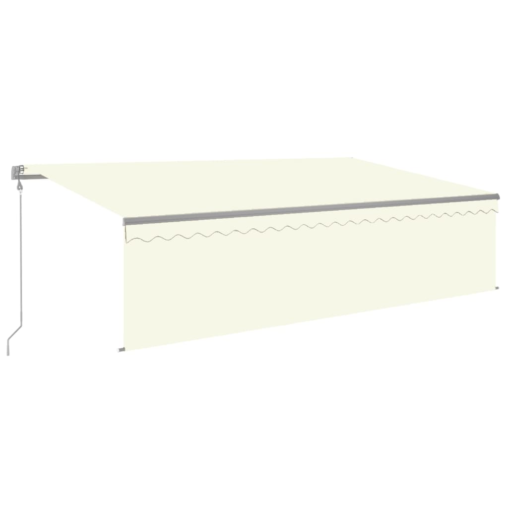 Auvent rétractable automatique avec store 5x3 m Crème