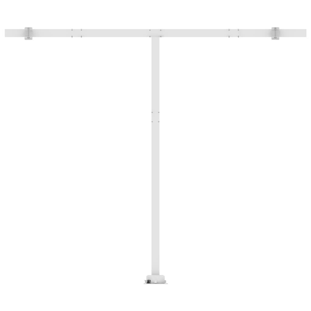 Auvent automatique capteur de vent/LED 300x250 cm Bleu et blanc