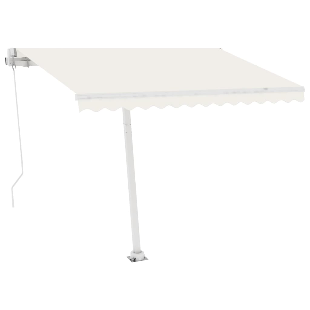 Auvent automatique avec capteur de vent et LED 300x250 cm Crème