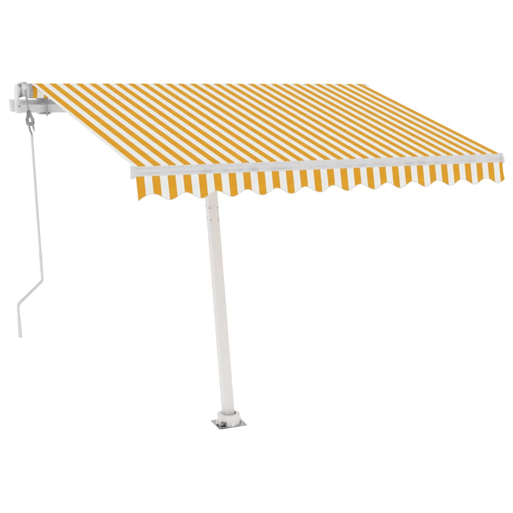 Automatischer Markisen-Windsensor und LED 300x250cm Gelb/Weiß