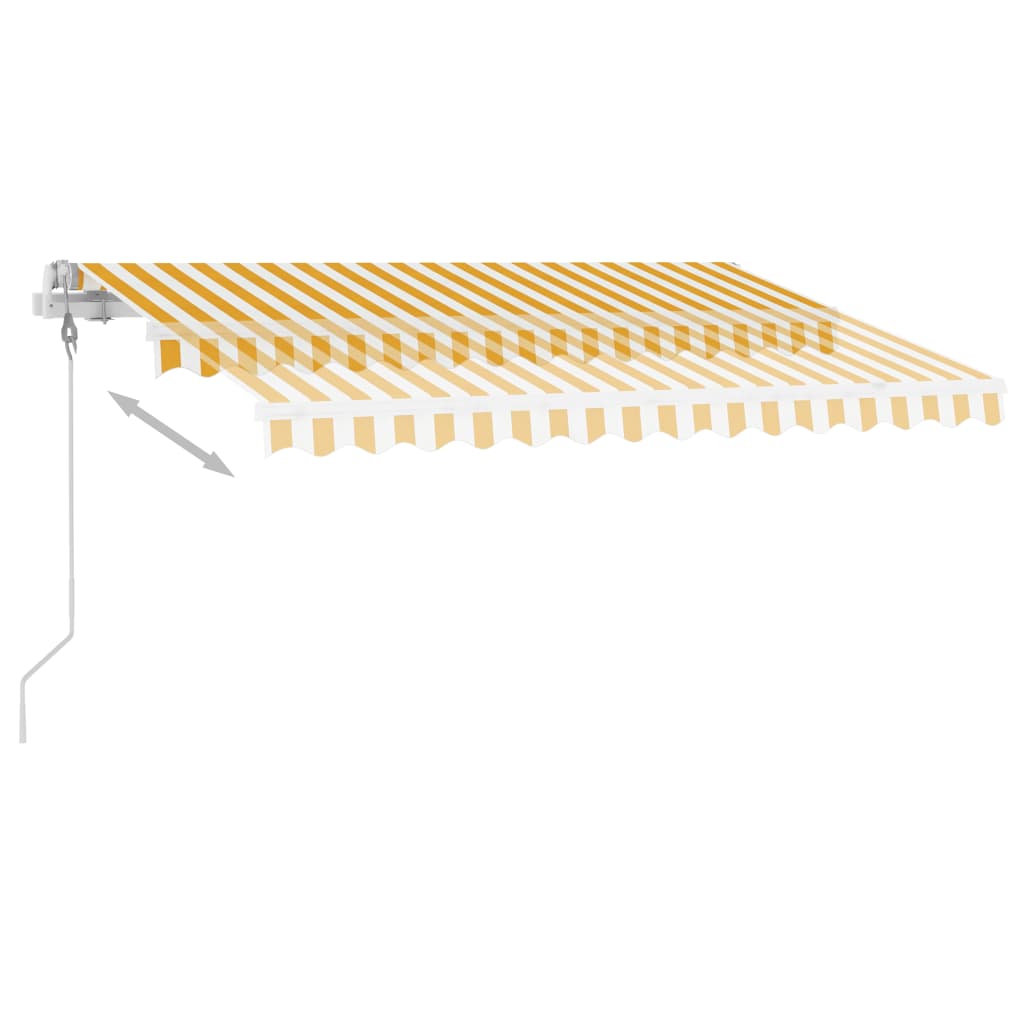 Automatischer Markisen-Windsensor und LED 300x250cm Gelb/Weiß