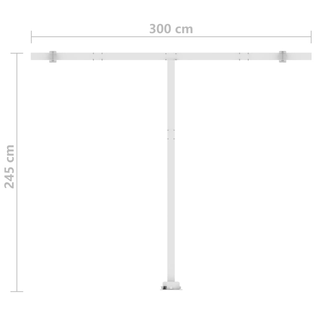 Automatischer Markisen-Windsensor und LED 300x250cm Gelb/Weiß