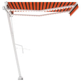 Auvent automatique capteur de vent/LED 300x250 cm Orange/marron