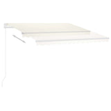 Auvent automatique avec capteur de vent et LED 350x250 cm Crème