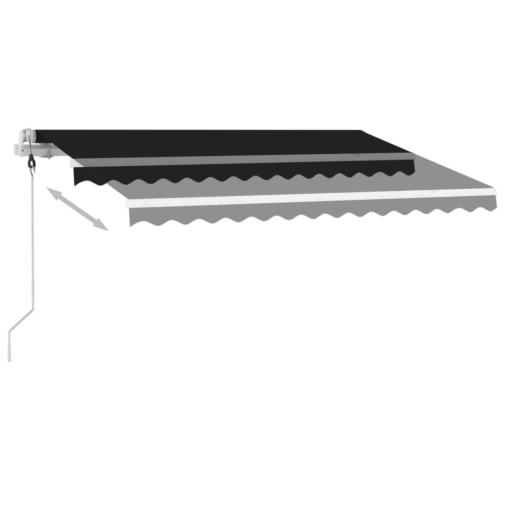 Automatischer Markisenwindsensor und LED 350x250 cm Anthrazit