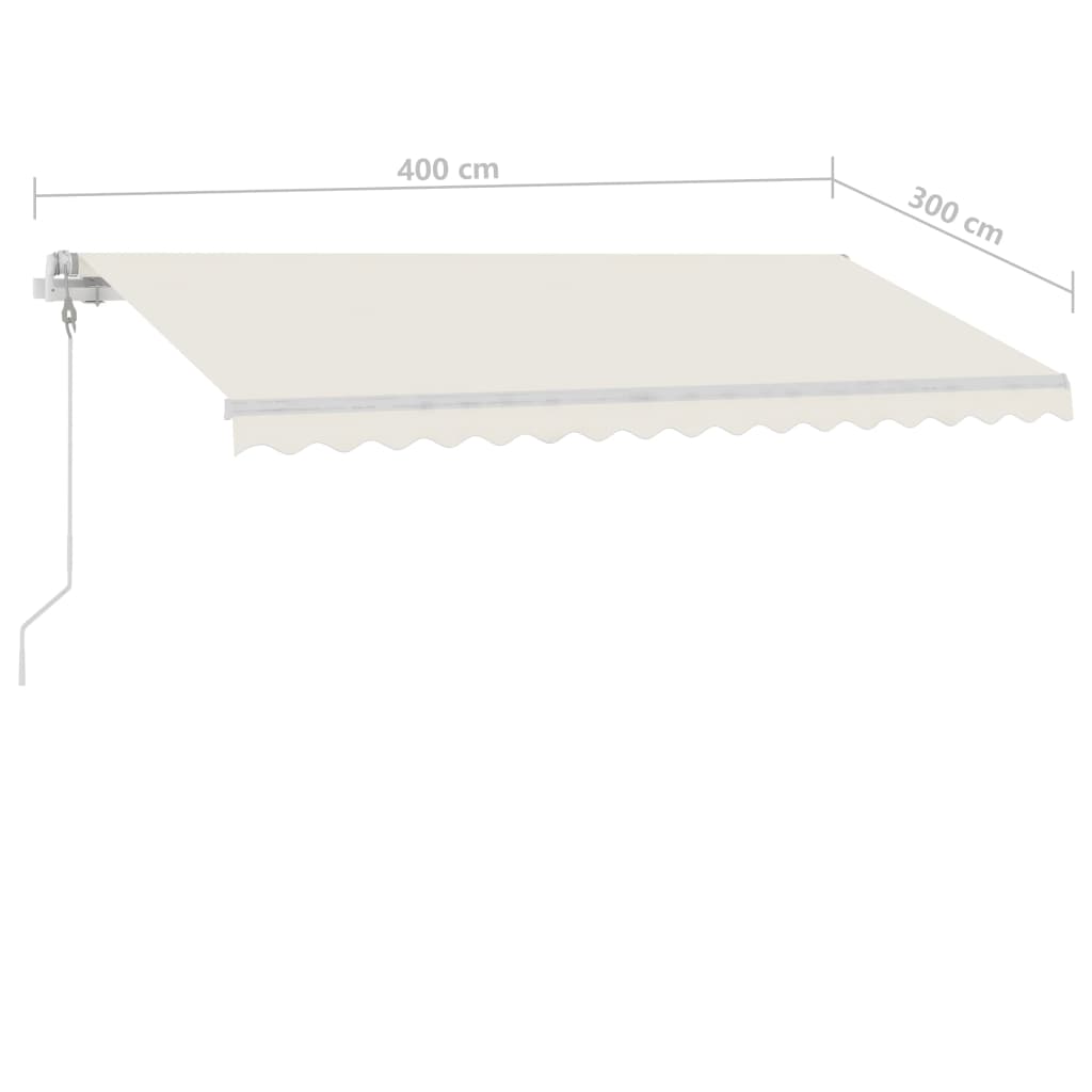 Automatic awning on stand 400x300 cm Cream