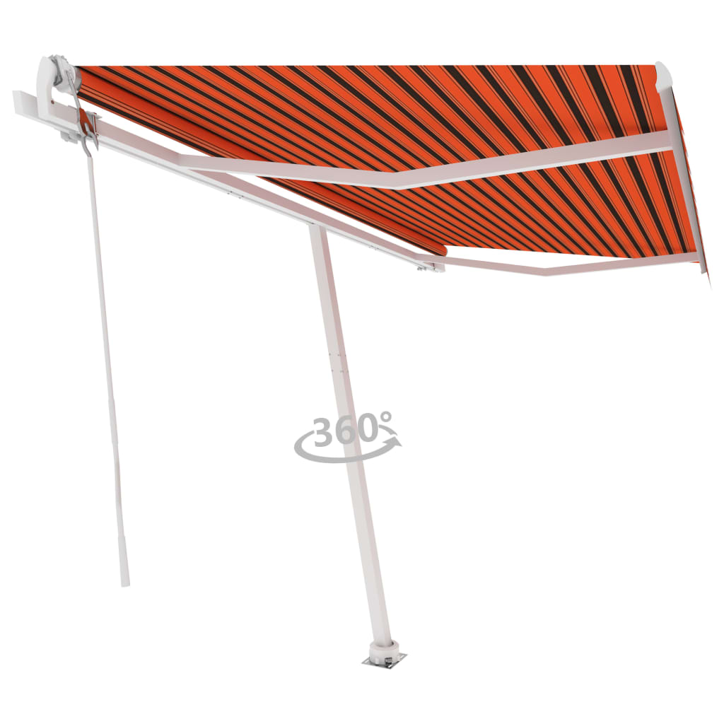 Auvent automatique sur pied 400x300 cm Orange/marron