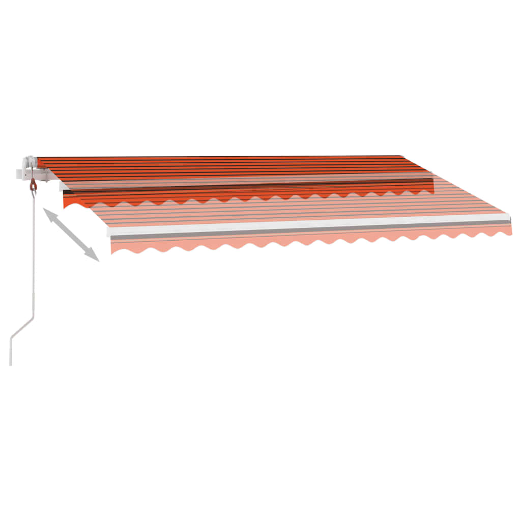 Auvent automatique sur pied 400x300 cm Orange/marron