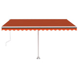 Auvent automatique sur pied 400x300 cm Orange/marron