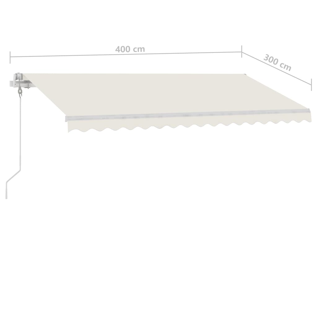 Automatische Markise mit Windsensor und LED 400x300 cm Creme