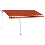 Auvent automatique capteur de vent/LED 400x300 cm Orange/marron