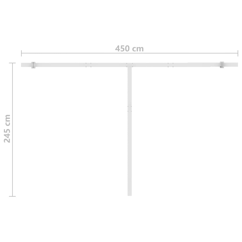 Automatischer Markisen-Windsensor/LED 450x300 cm Blau und Weiß