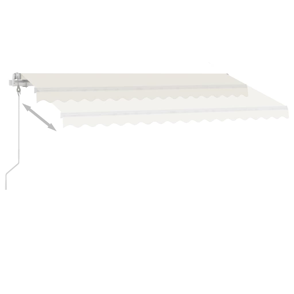 Automatische Markise mit Windsensor und LED 450x300 cm Creme