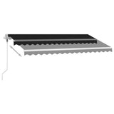 Auvent automatique et capteur de vent/LED 450x300 cm Anthracite