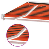 Automatischer Markisen-Windsensor/LED 450x300 cm Orangebraun