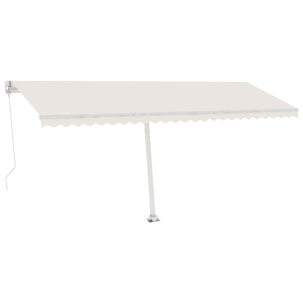 Einziehbare manuelle Markise mit LED 500x300 cm Creme