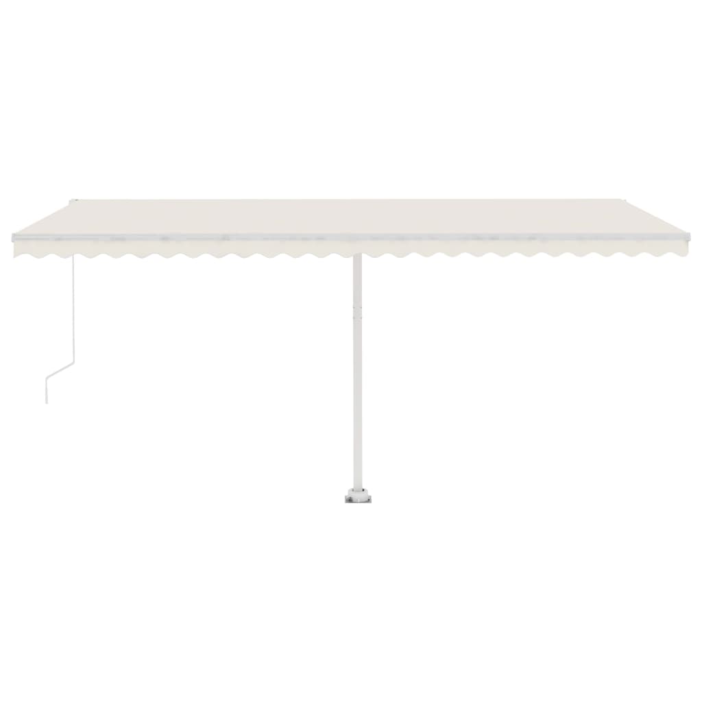 Einziehbare manuelle Markise mit LED 500x300 cm Creme