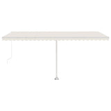 Einziehbare manuelle Markise mit LED 500x300 cm Creme