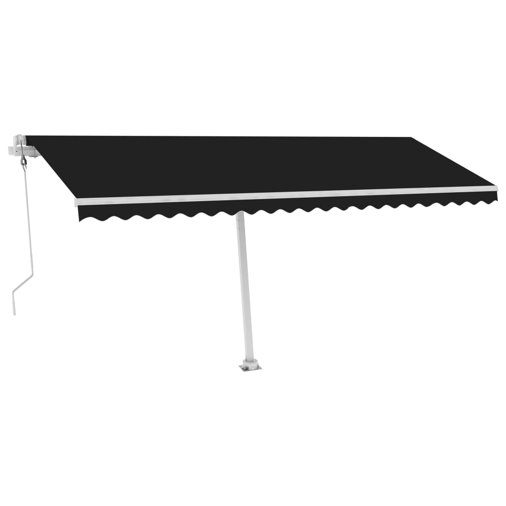 Auvent automatique et capteur de vent/LED 500x300 cm Anthracite