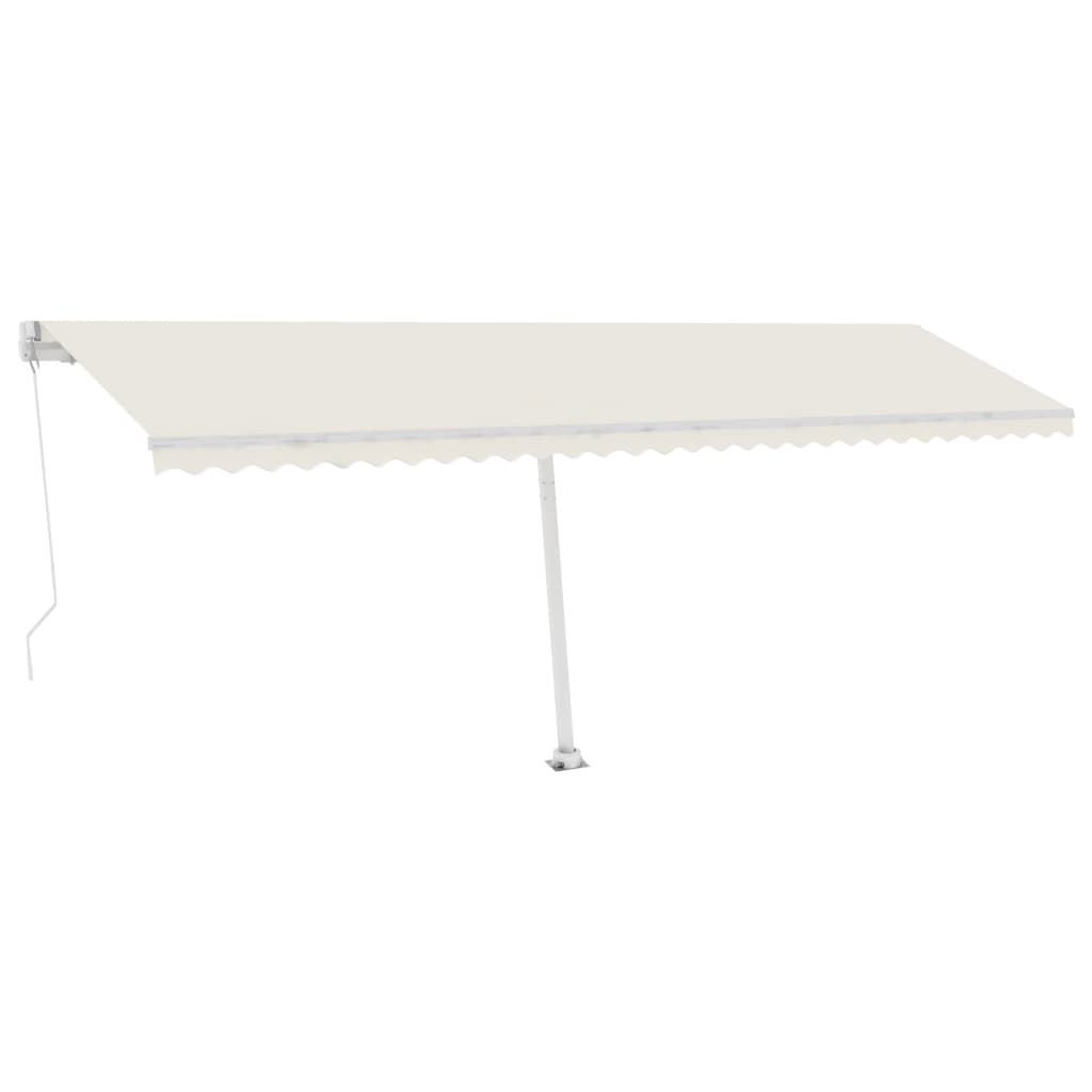 Einziehbare manuelle Markise mit LED 600x300 cm Creme