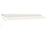 Einziehbare manuelle Markise mit LED 600x300 cm Creme