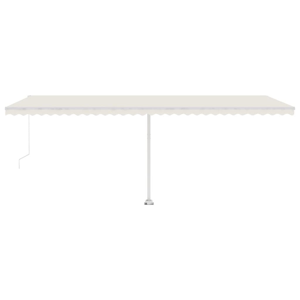 Einziehbare manuelle Markise mit LED 600x300 cm Creme