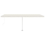 Einziehbare manuelle Markise mit LED 600x300 cm Creme