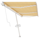 Auvent automatique sur pied 600x300 cm Jaune/Blanc