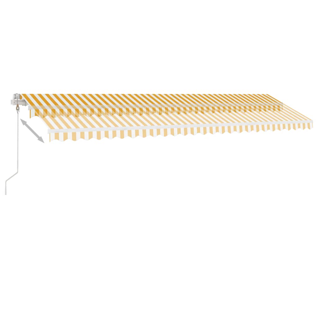 Auvent automatique sur pied 600x300 cm Jaune/Blanc