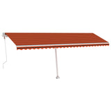 Automatische freistehende Markise 600x300 cm Orange/Braun